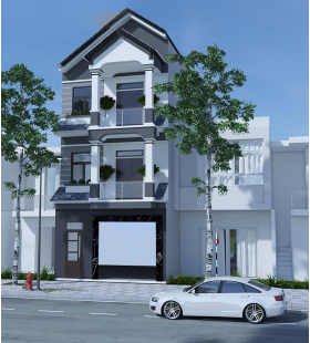Dự án nhà ống 3 tầng mái thái mặt tiền 5m