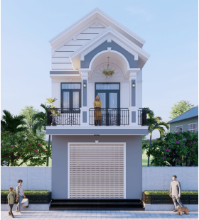 Công trình nhà Phố Liền kề 1 trệch 1 lầu mài Bê Tông