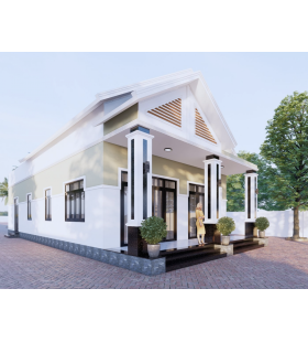 Nhà cấp 4 mái thái đổ bê tông cốt thép